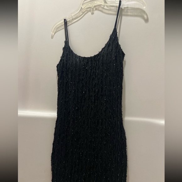 Textured Black Mini Dress | s - Picture 4 of 6